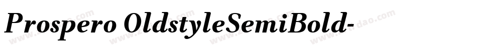 Prospero OldstyleSemiBold字体转换